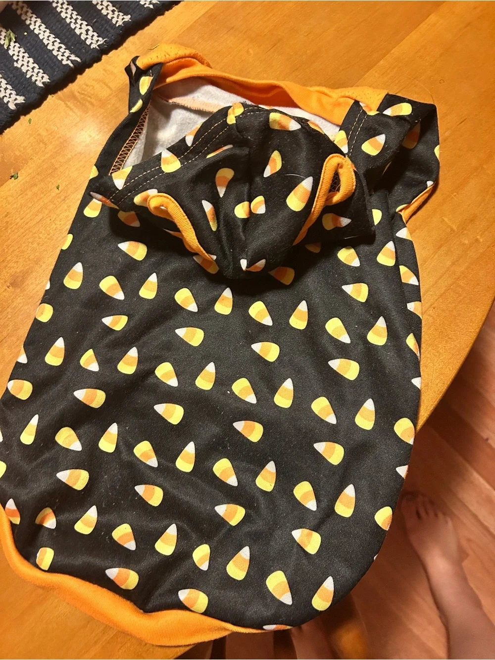 Black Candy Corn Halloween Pet Hoodie